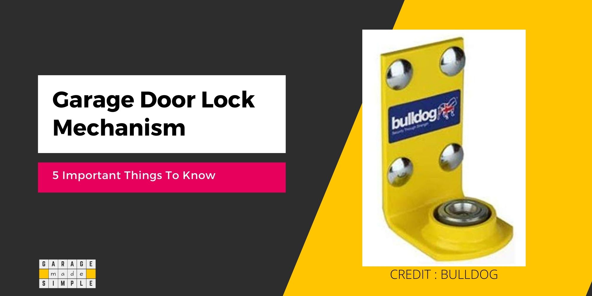 5 Important Things To Know About Garage Door Lock Mechanism