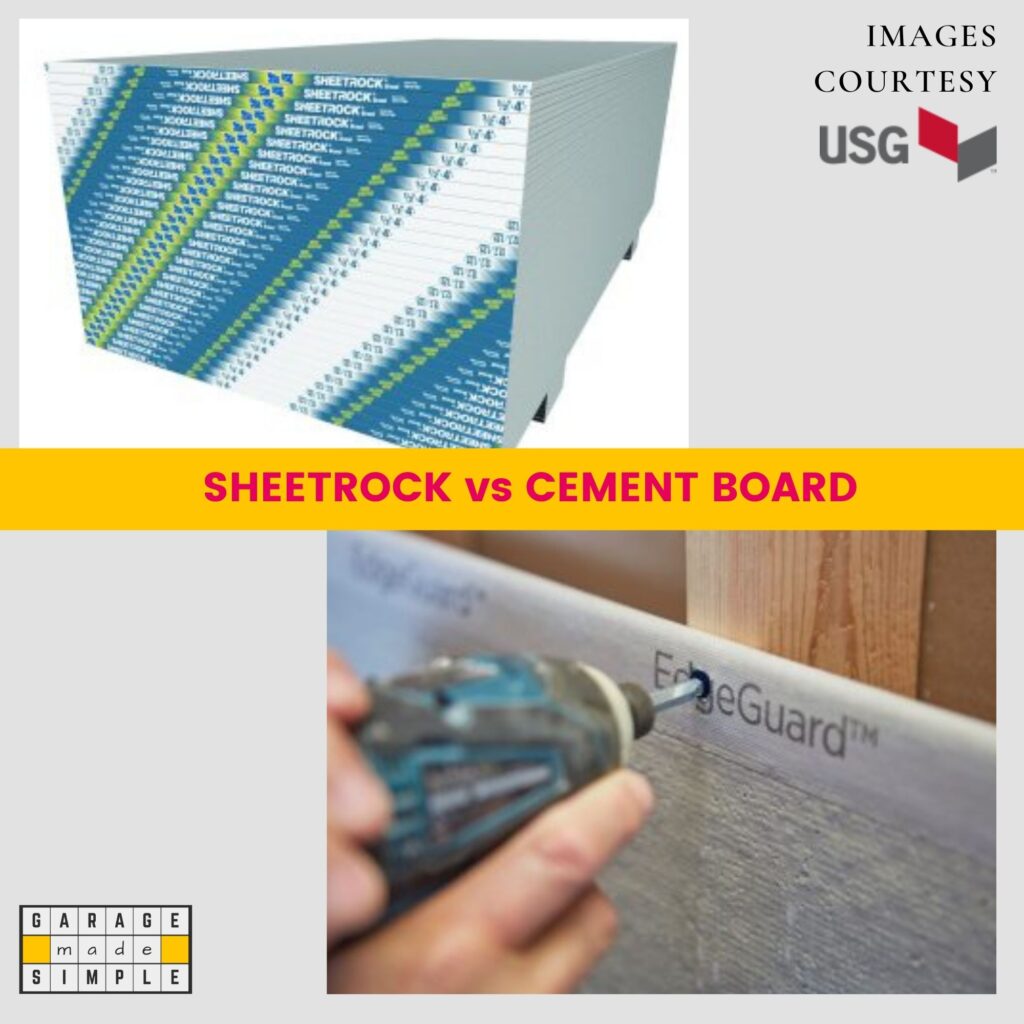 Sheetrock vs Cement Board
